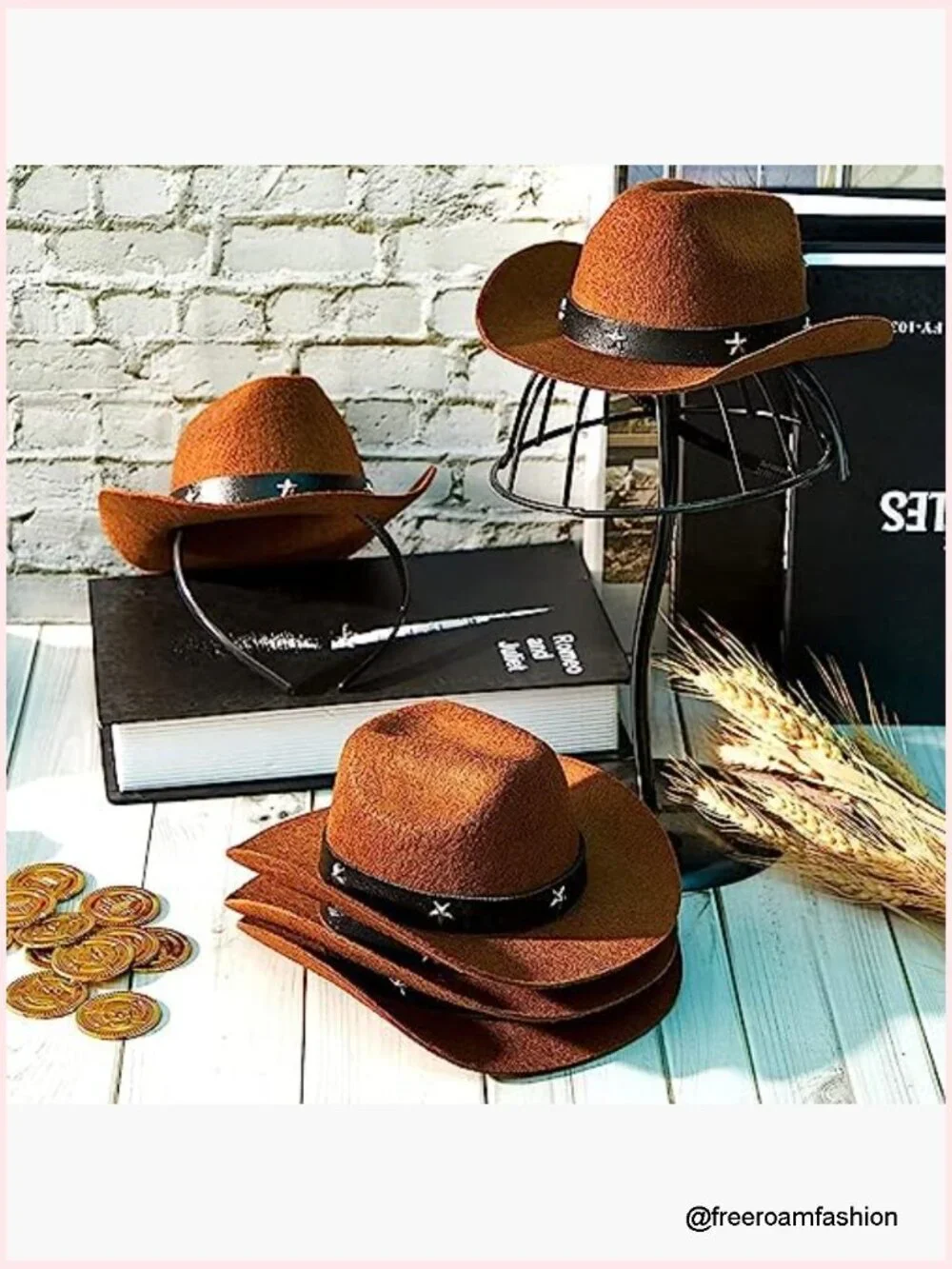 Cowgirl Hat Headband Costume Party Hairhoop Festival Hairband Accessory